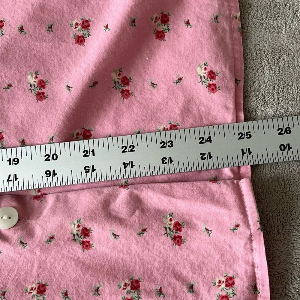 Gap Y2K Pink Floral Button Up Womens Pajama Top Size M Cottagecore Grannycore